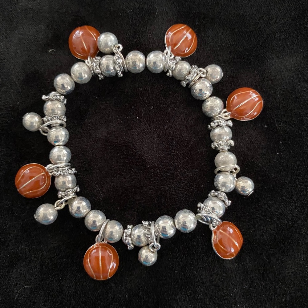 Basketball charm bracelet